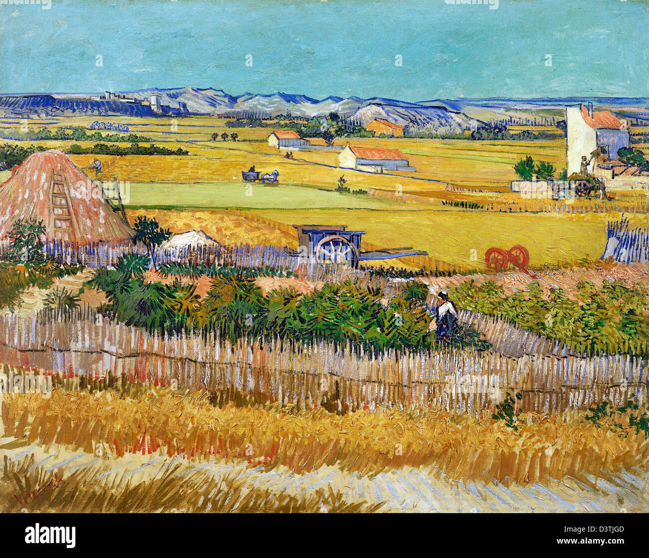 Vincent van Gogh, The harvest 1888 Oil on canvas. Van Gogh Museum, Amsterdam, Netherlands. Stock Photo