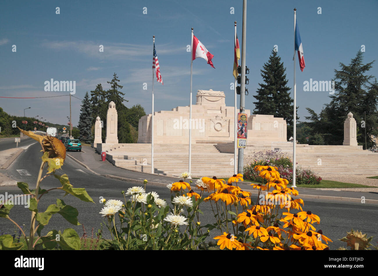 The stunningly beautiful Commonwealth Memorial to the Missing in La Ferte-sous-Jouarre, Seine-et-Marne, Aisne, France. Stock Photo