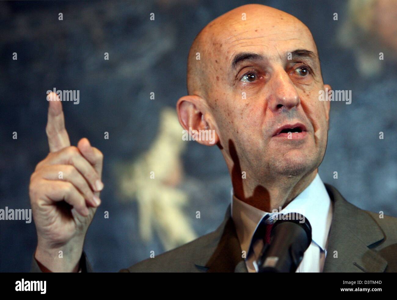 New head of Airbus, Louis Gallois, answers questions during a press