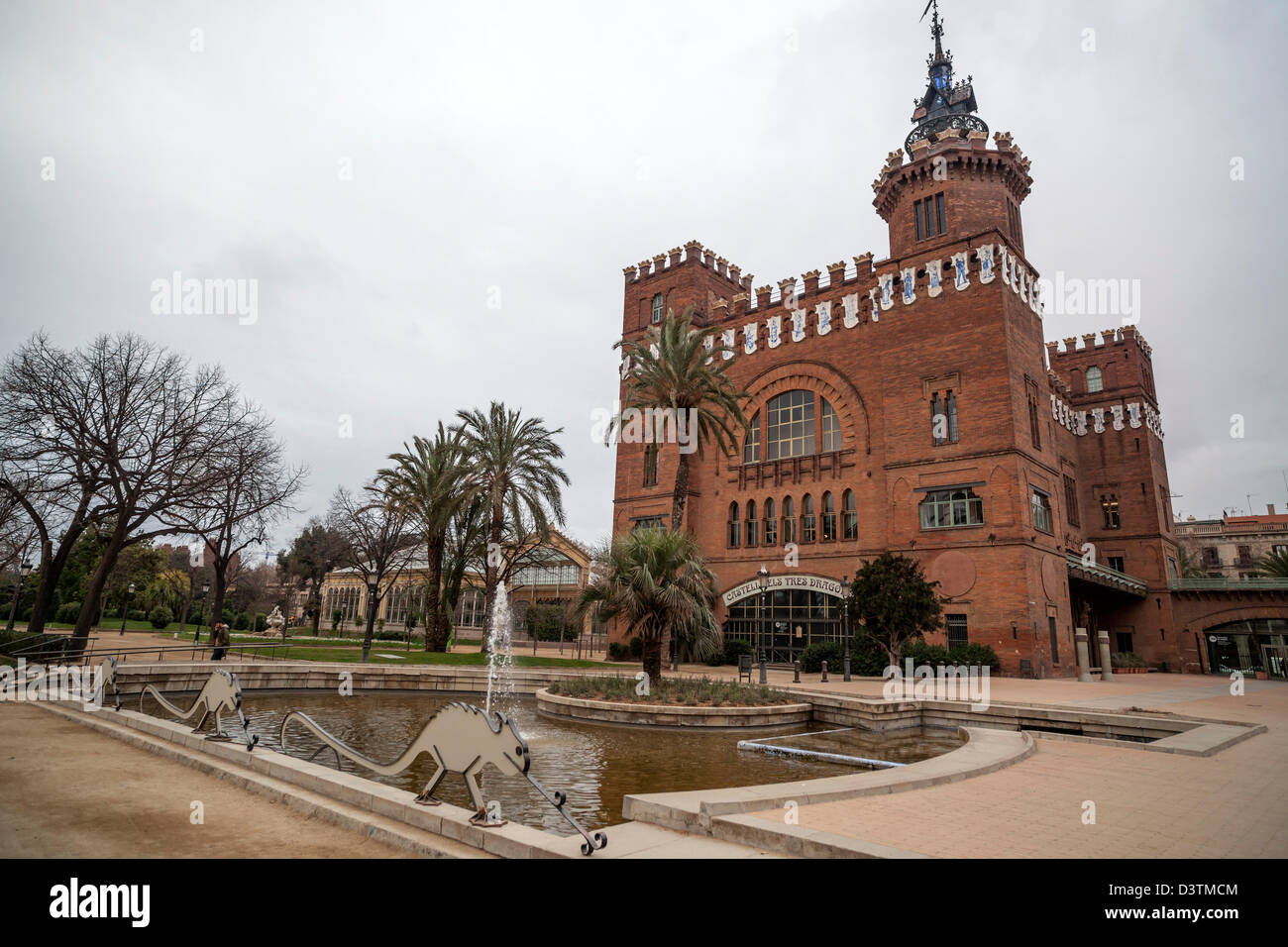 Castle of the three dragons modernisme building in parc ciutadella,Barcelona Stock Photo