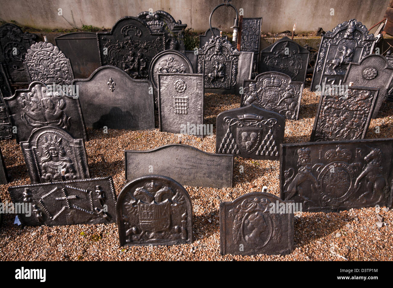 Cast Iron Metal Fire Backs Stock Photo Alamy
