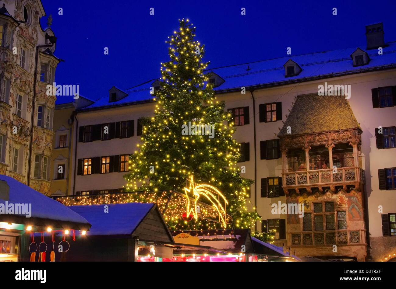 Innsbruck Weihnachtsmarkt - Innsbruck christmas market 01 Stock Photo