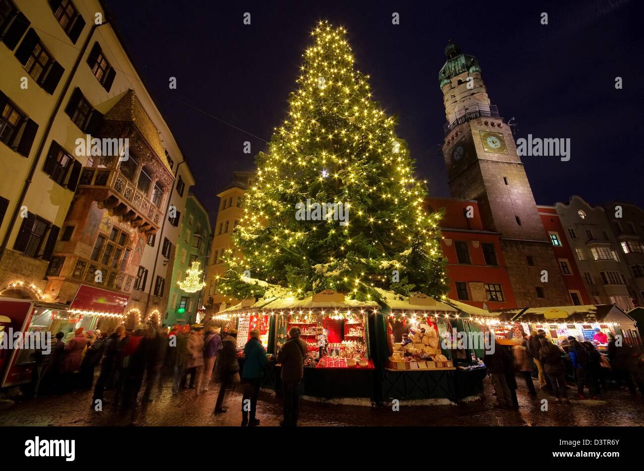 Innsbruck Weihnachtsmarkt - Innsbruck christmas market 05 Stock Photo