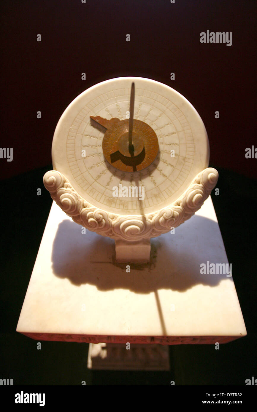 A Chinese sundial dating from the Ch'in dynasty (256 to 206 BC