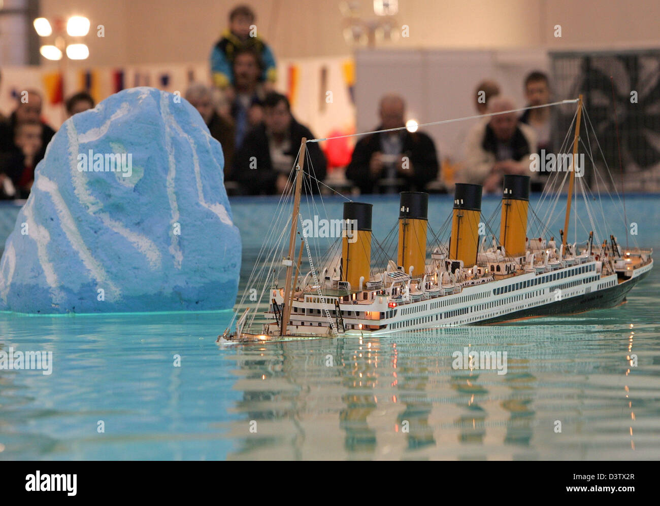 A Model Of The Famous Cruise Liner Titanic Sinks Again At