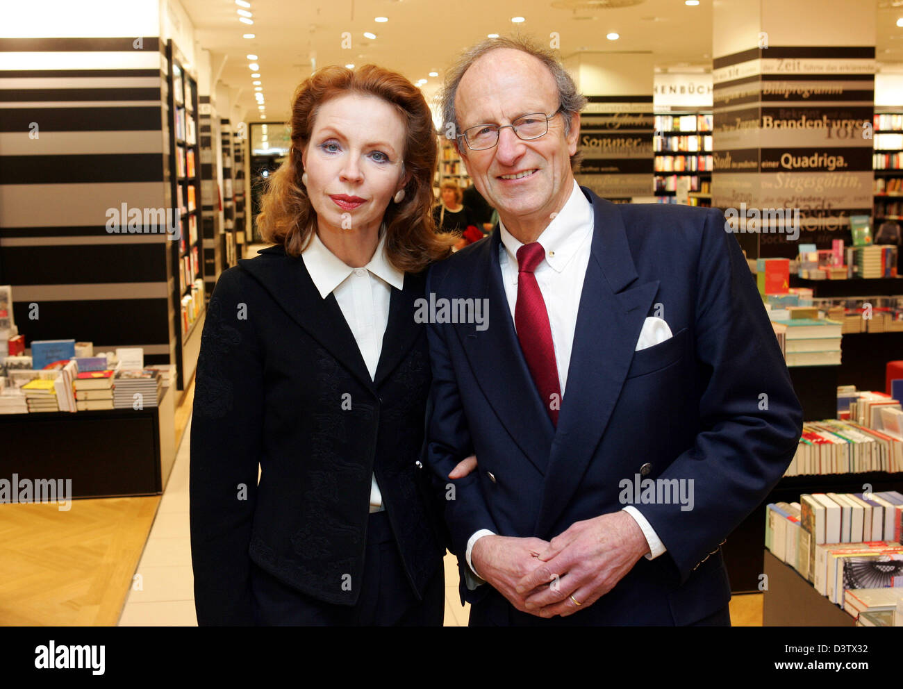 Friedrich Wilhelm Prince of Prussia (R) and Sibylle Princess of Prussia (L) pictured at a book-signing for their book 'The love of the King' in Berlin, Germany, Friday, 24 November 2006. Photo: Gero Breloer Stock Photo