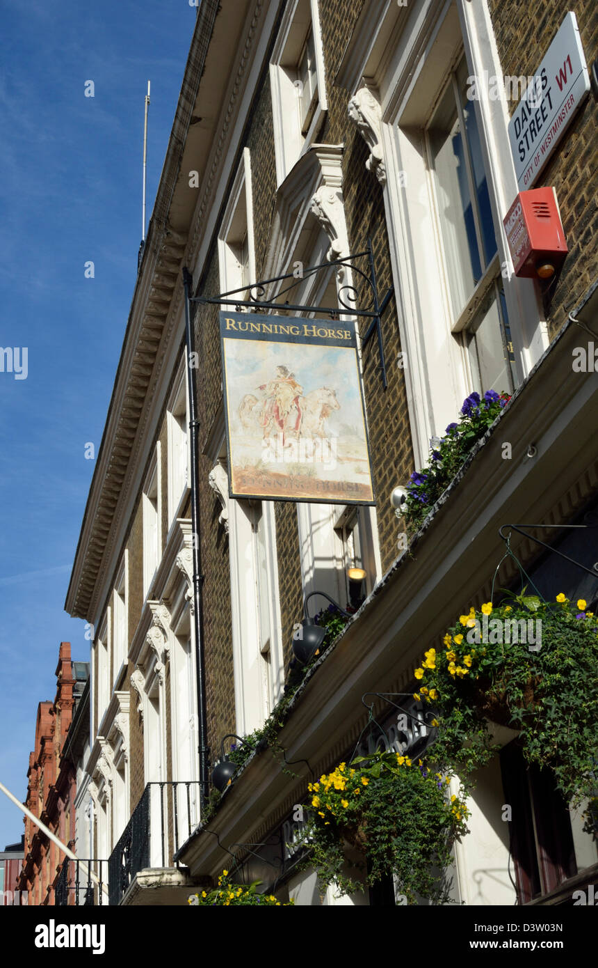 The Running Horse pub in Davies Street Mayfair, London, UK Stock Photo