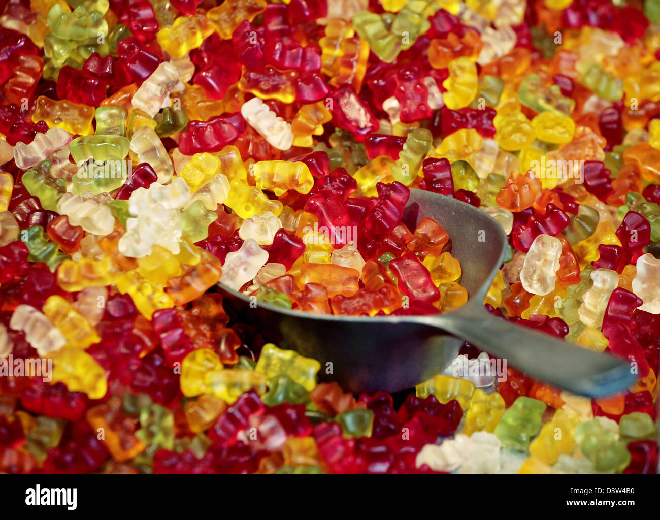 Gummi bears pictured at the Christmas market of Frankfurt Main, Germany