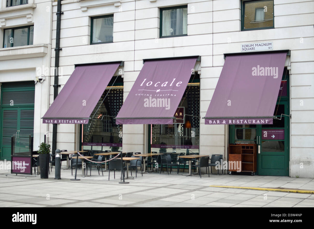 Locale Italian Restaurant in Forum Magnum Square, South Bank, London, UK Stock Photo Alamy