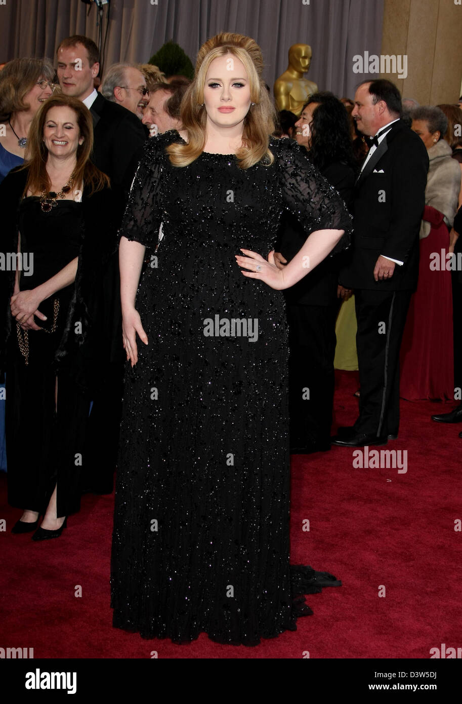 ADELE 85TH ACADEMY AWARDS ARRIVALS DOLBY THEATRE LOS ANGELES CALIFORNIA USA 24 February 2013 Stock Photo