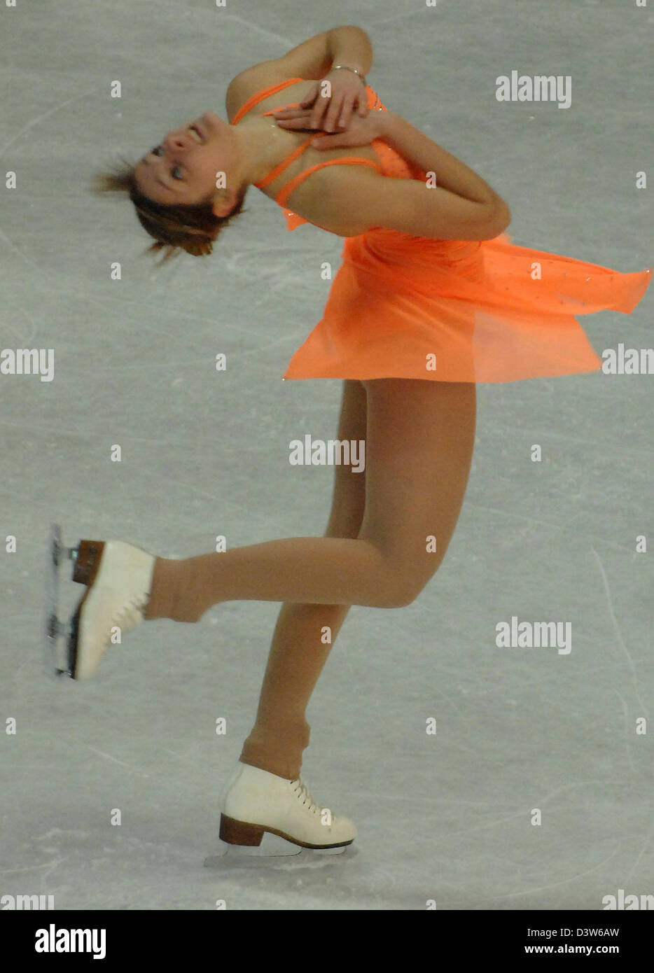 German figure skater Kristin Wieczorek performs at the German