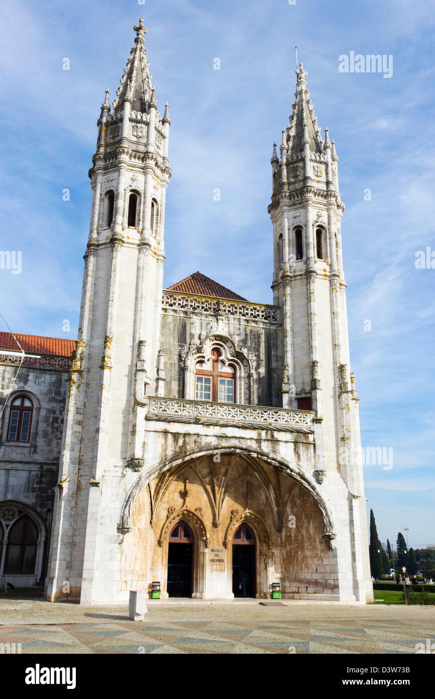 Lisbon, Portugal. Entrance to the Museu da Marinha or Maritime Museum, in the Belem district. Stock Photo