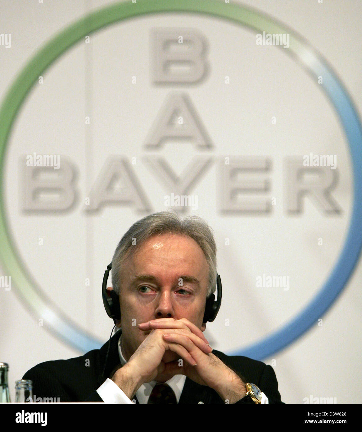 Arthur J. Higgins, Scottish CEO of Bayer Schering Pharma AG shown with