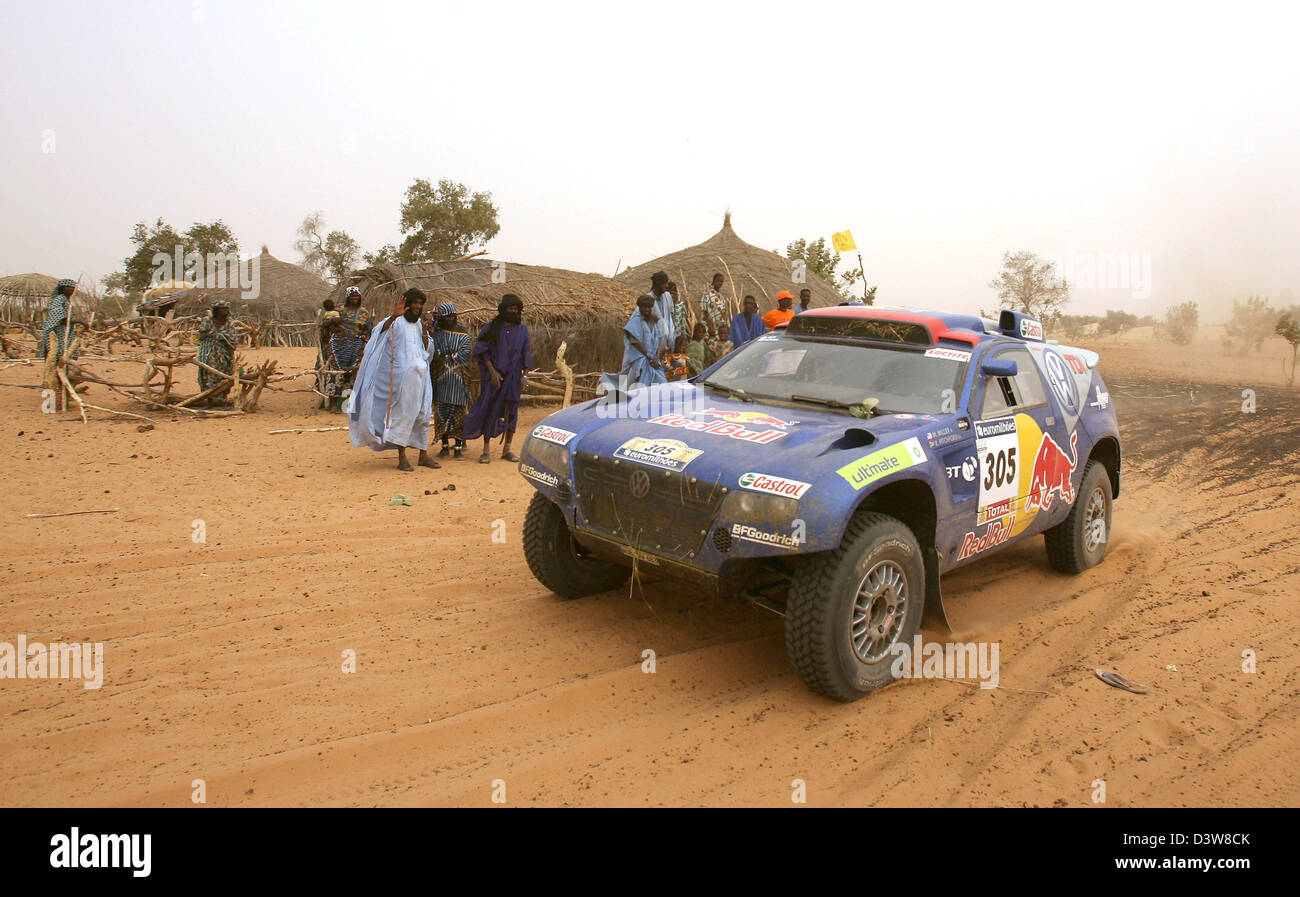 US rallye pilot Mark Miller paces his Volkswagen Race Touareg 2 through ...