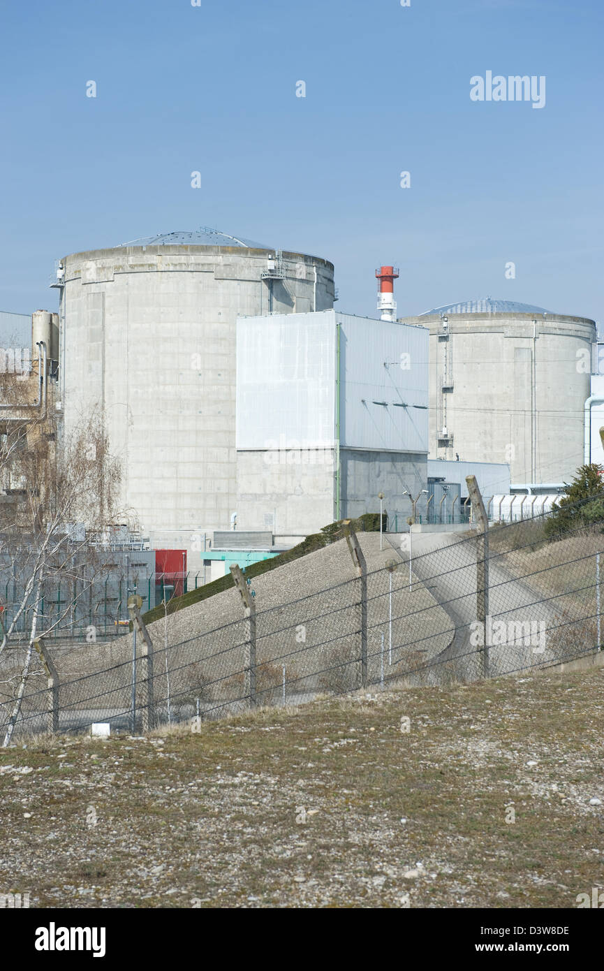 Fessenheim, France, the nuclear power station at Fessenheim Stock Photo