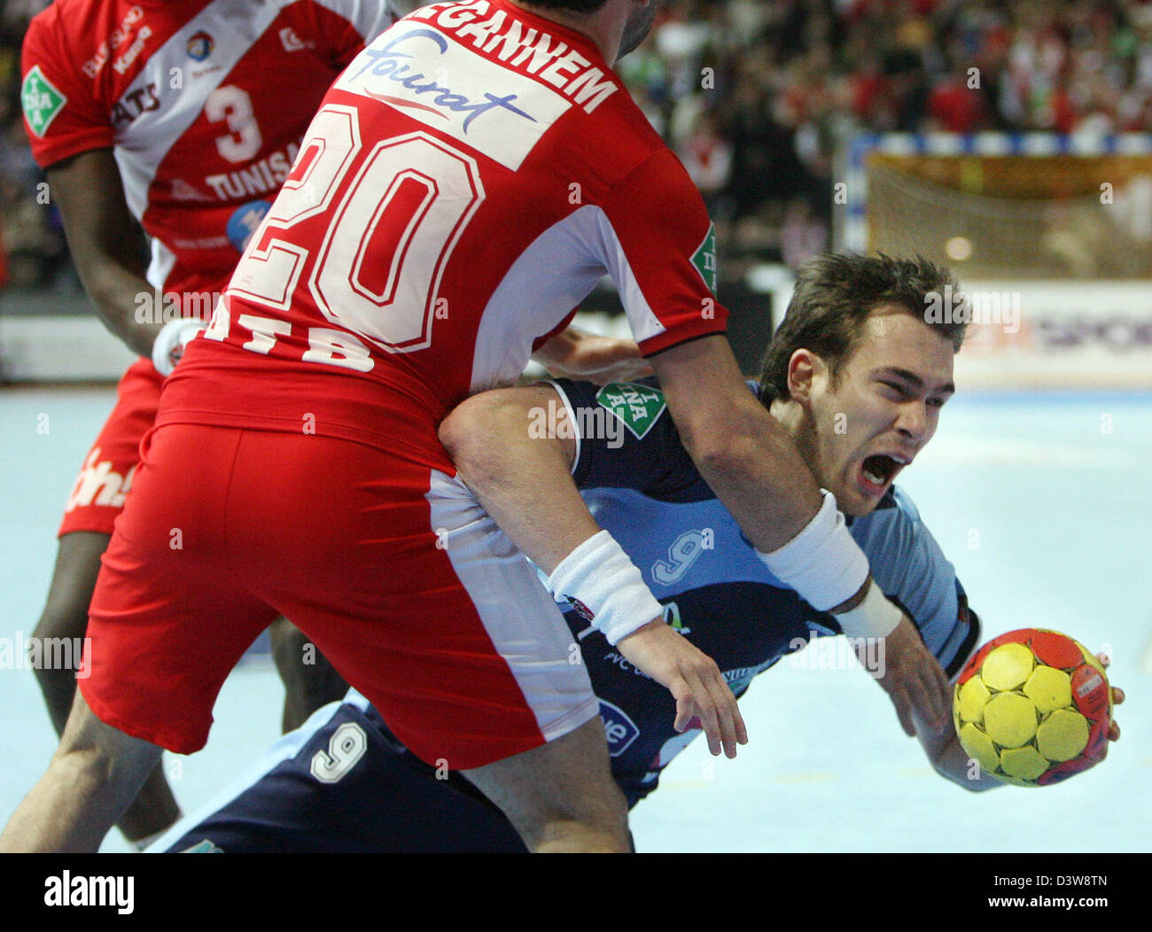 Slovenian Handball International Jure Natek R And Tunesian Haykel slovenian-handball-international-jure-natek-r-and-tunesian-haykel