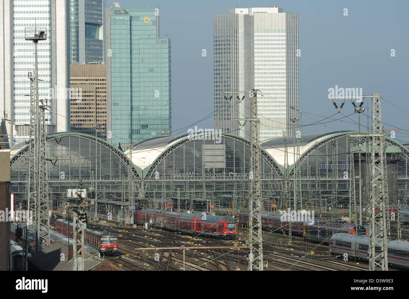 Frankfurt am Main, Germany, overview of the main train station Stock Photo