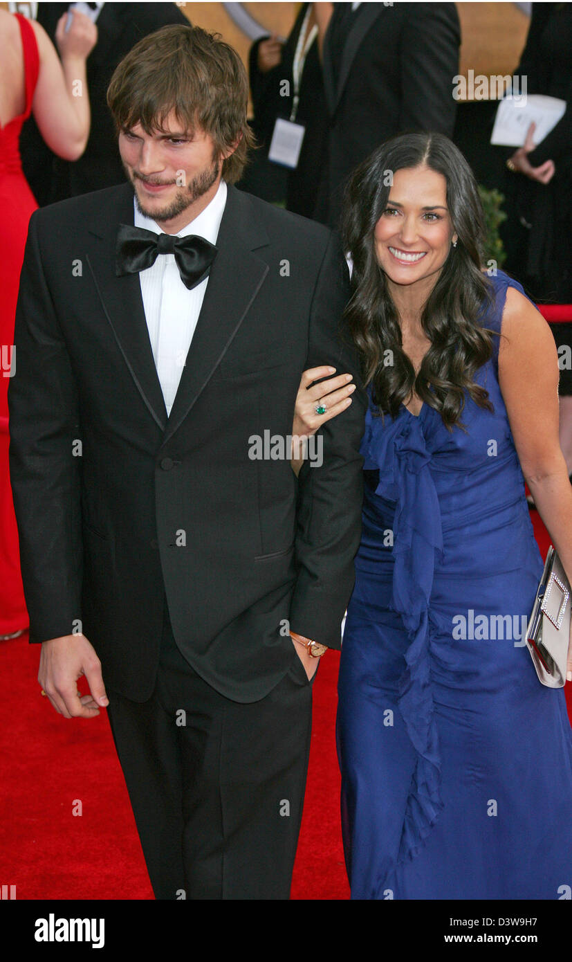 US American actress Demi Moore and her husband US American actor US