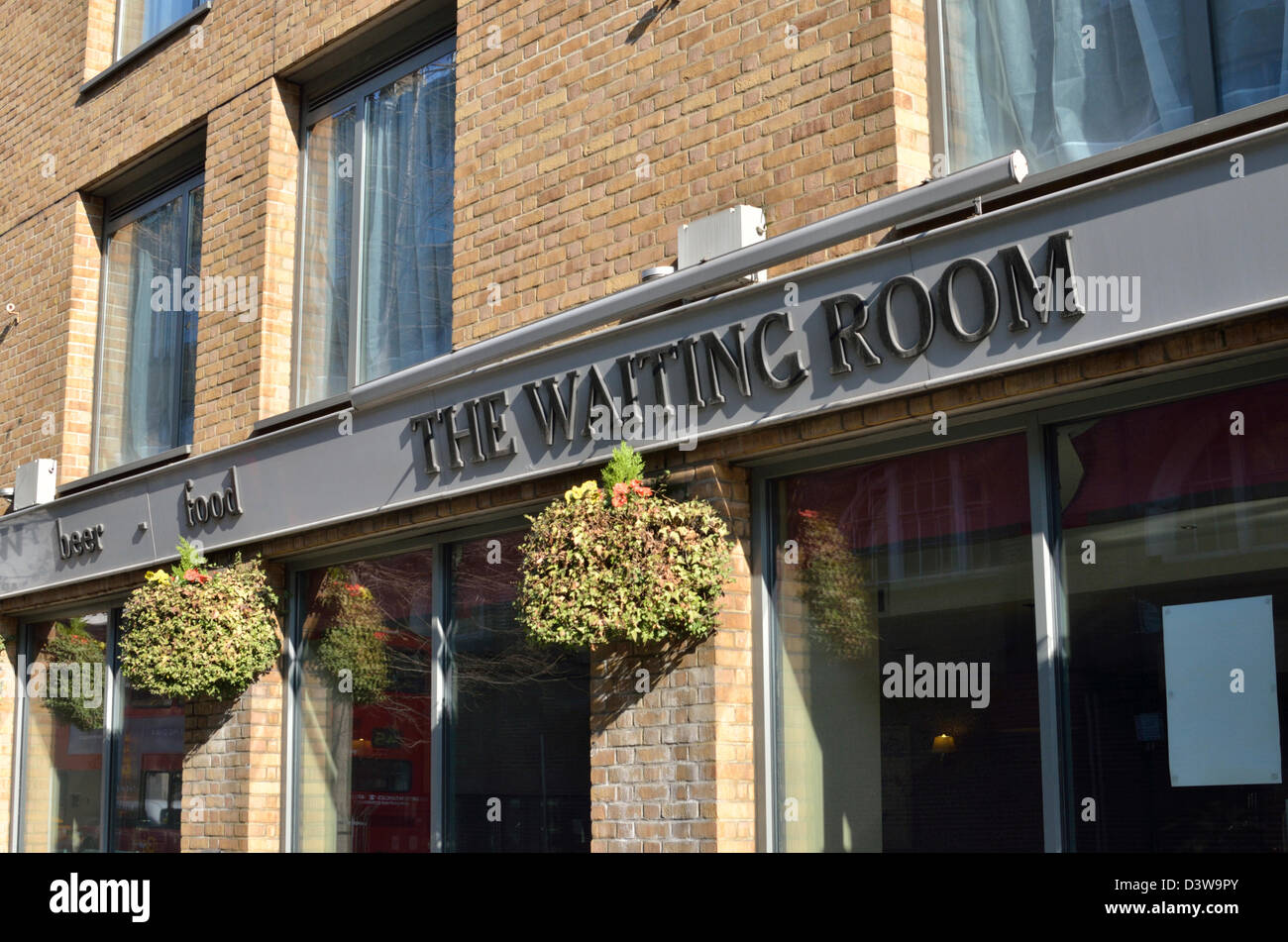 The Waiting Room pub in York Way, King's Cross, London, UK Stock Photo