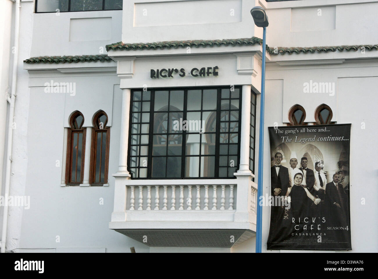 The picture shows a bay window of the famous Rick's Cafe in Casablanca ...