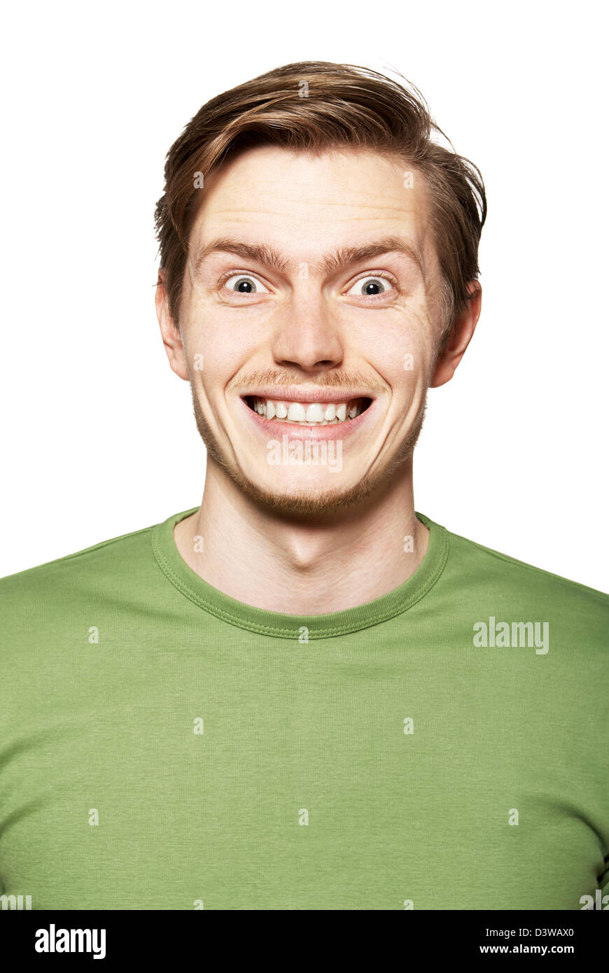 Portrait of young man. Facial expression. Funny face Stock Photo Alamy