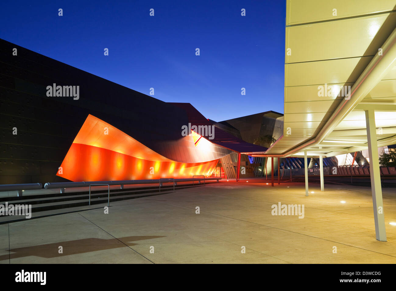 Architecture of the entrance to National Museum of Australia. Canberra, Australian Capital Territory (ACT), Australia Stock Photo