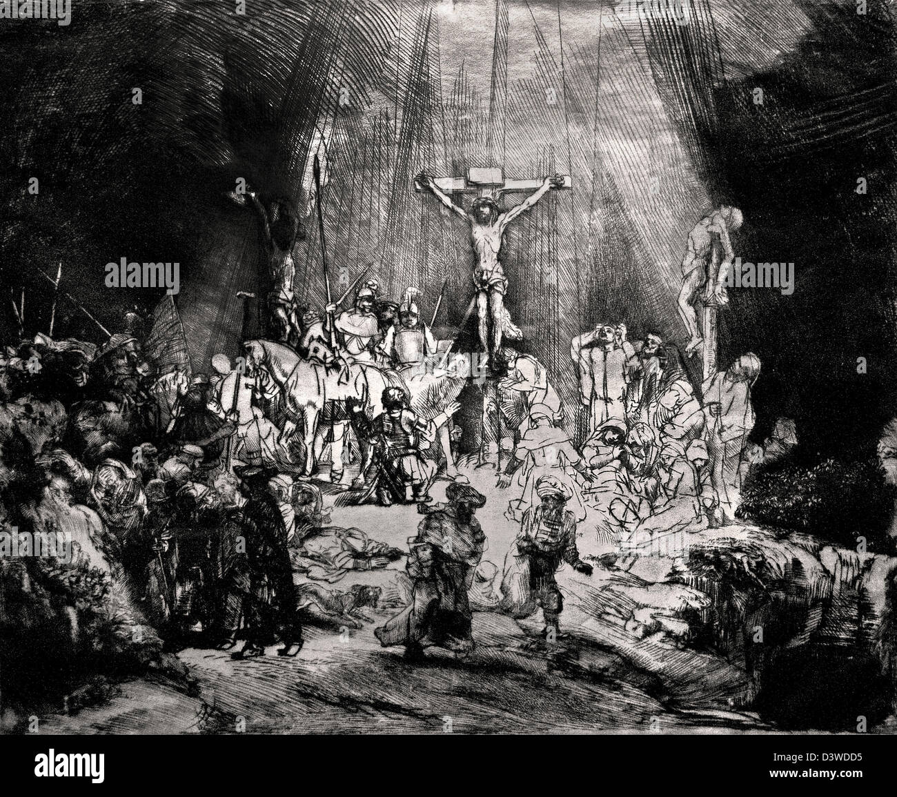 The Three Crosses 1653 etching drypoint Rembrandt Harmenszoon van Rijn Dutch 1606–1669 Netherlands etch