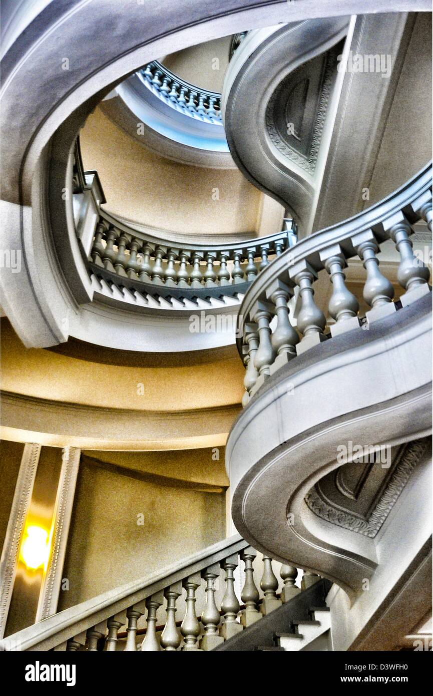 Helsinki Natural History Museum Staircase (Finland). Built in 1913 ...