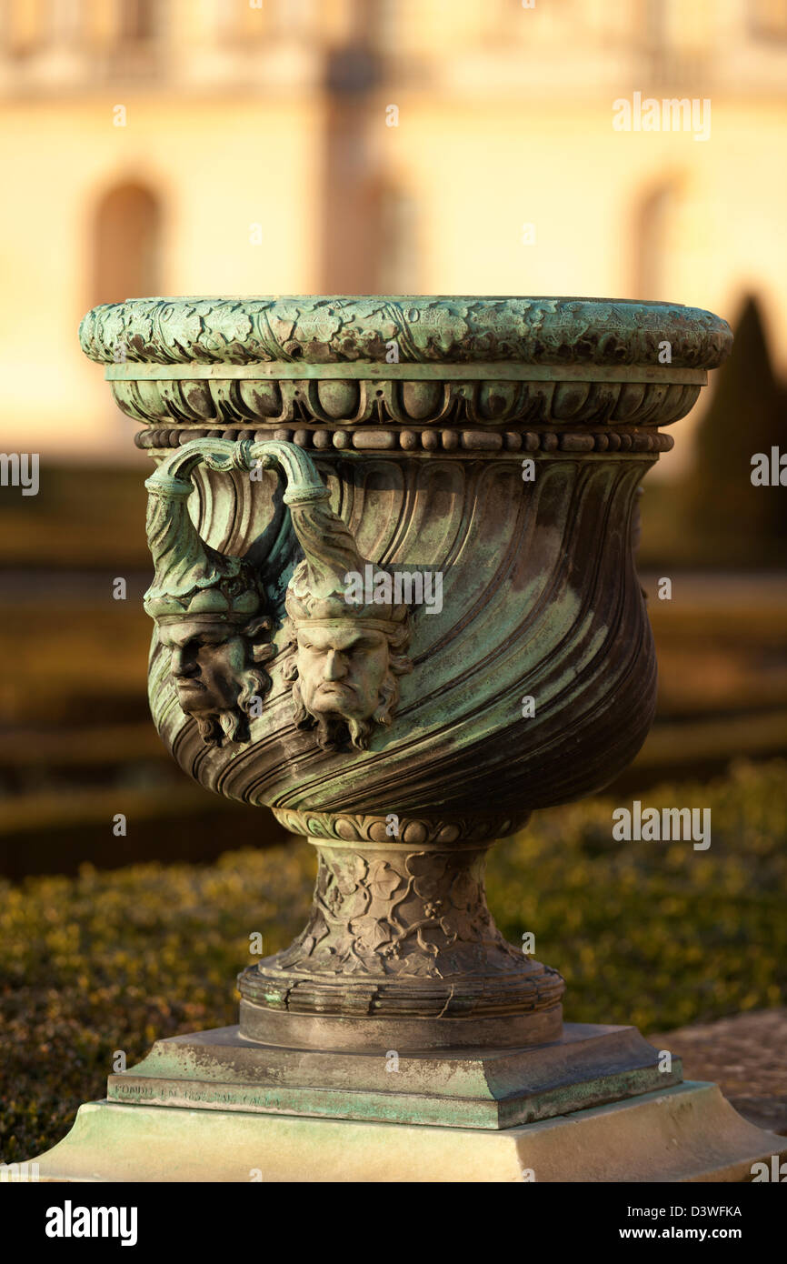 Detail from bronze urn in garden of Palace of Versailles, Yvelines, France Stock Photo