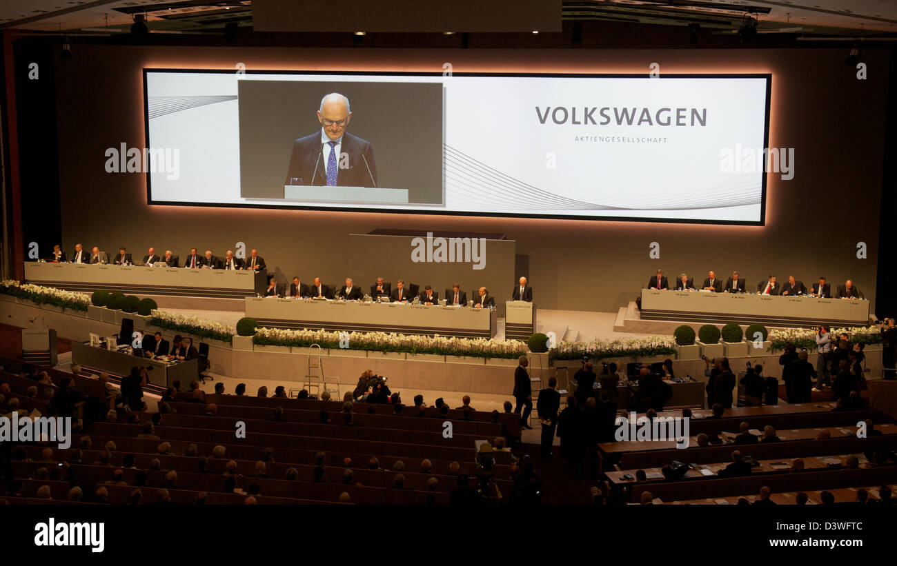 Hamburg, Germany, Volkswagen AG Annual General Meeting of Shareholders Stock Photo