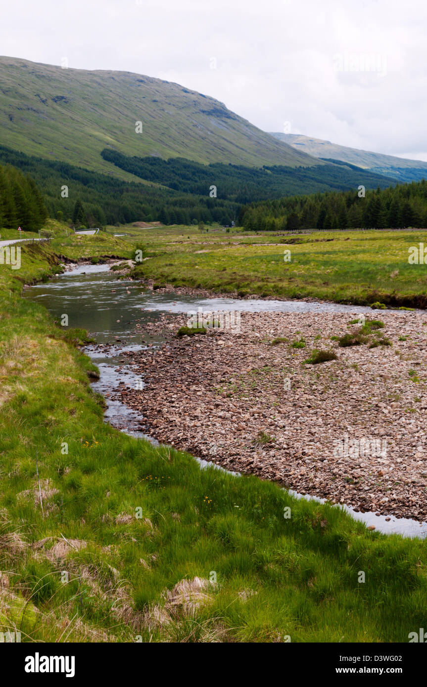 Glen Lochy in the Highlands of Scotland. Stock Photo