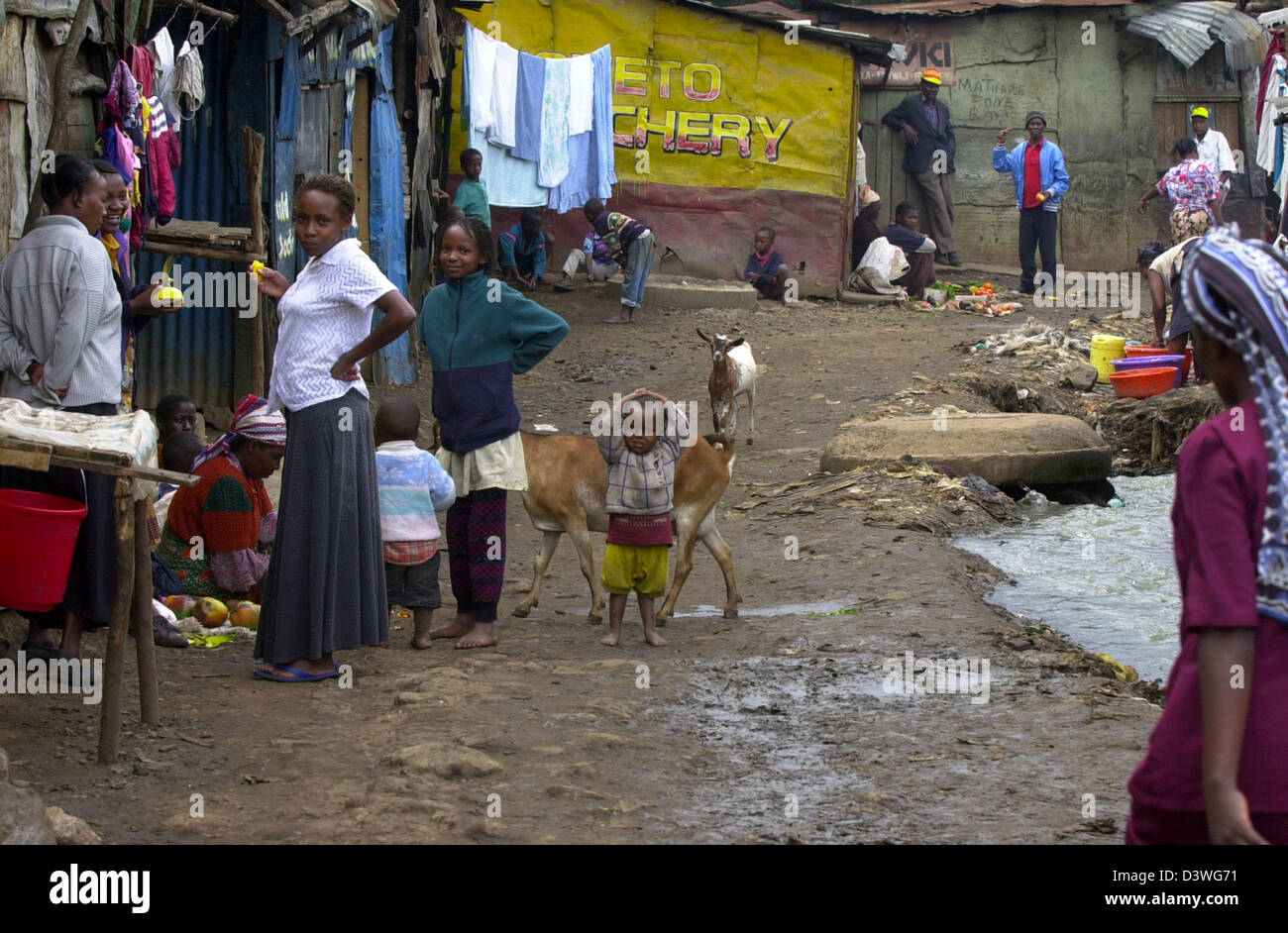 Kibera slum in Nairobi, Kenya Stock Photo