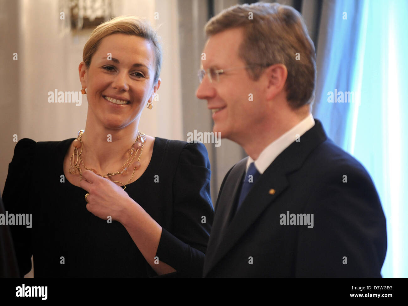 Berlin, Germany, Christian Wulff, CDU, and his wife Bettina Wulff during the New Year Reception Stock Photo