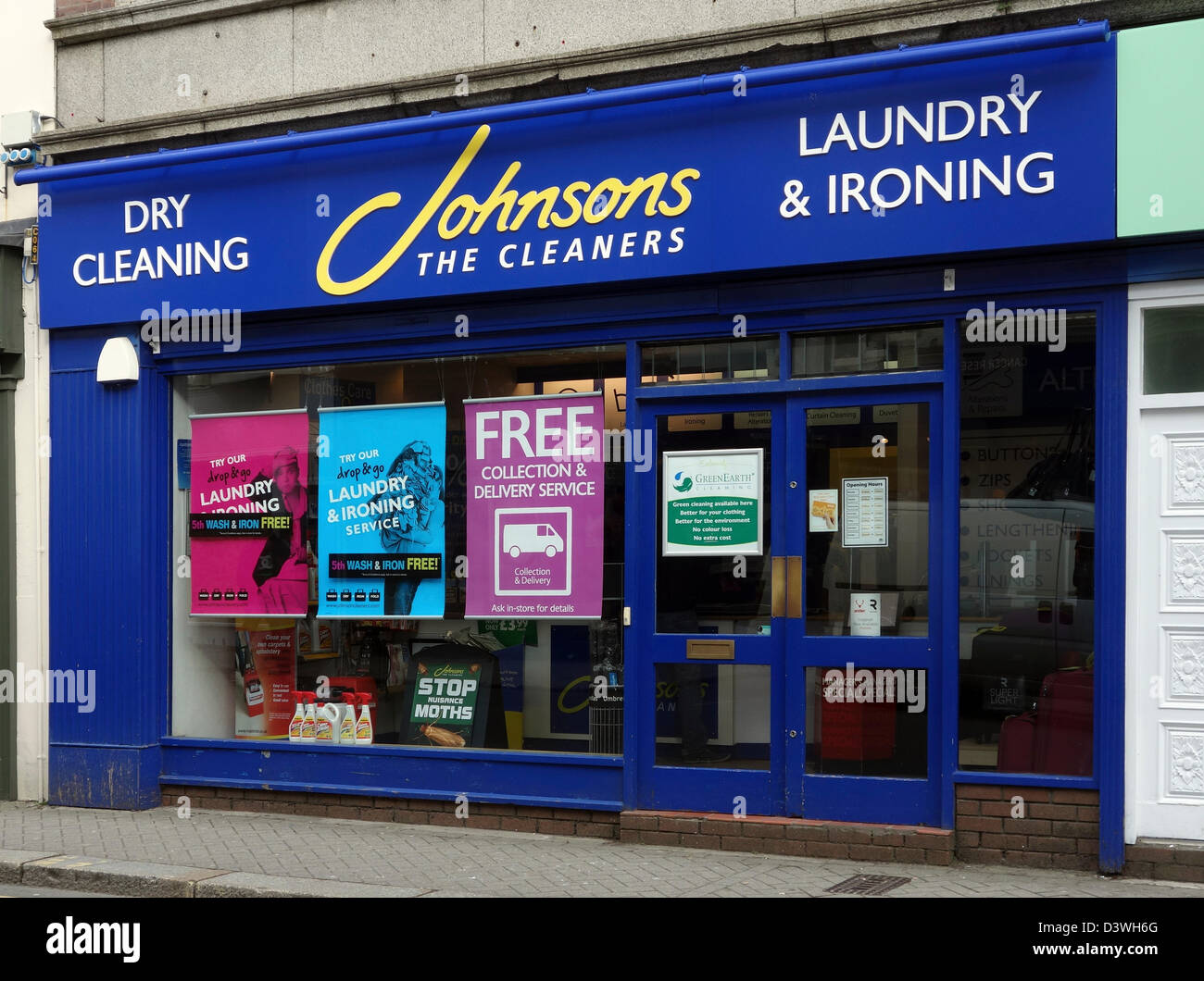 a johnsons cleaners store Stock Photo Alamy
