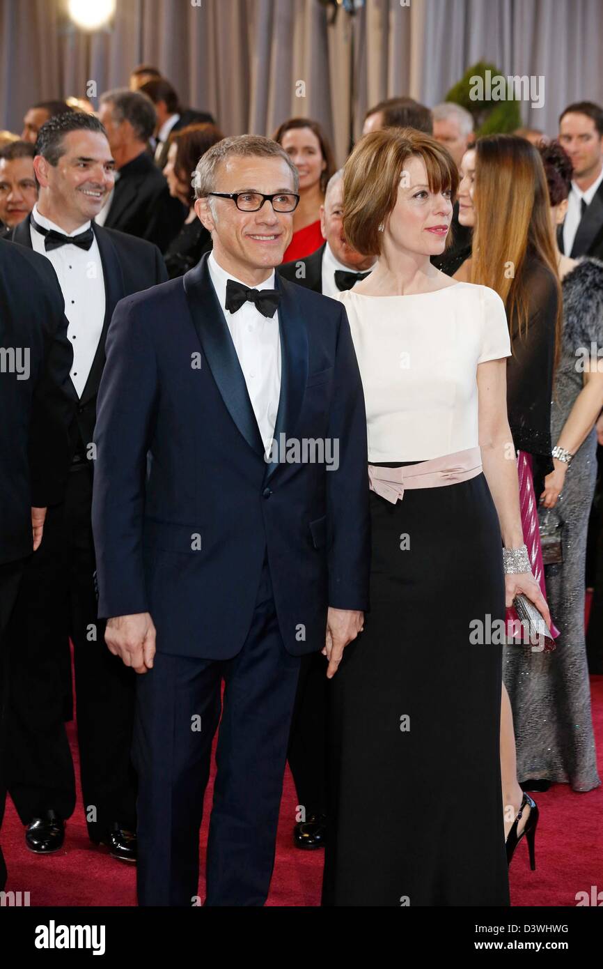 Feb. 24, 2013 Los Angeles, California, USA CHRISTOPH WALTZ and wife