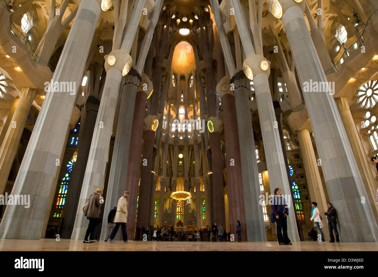 Barcelona, Spain, the interior of the Sagrada Familia Stock Photo - Alamy