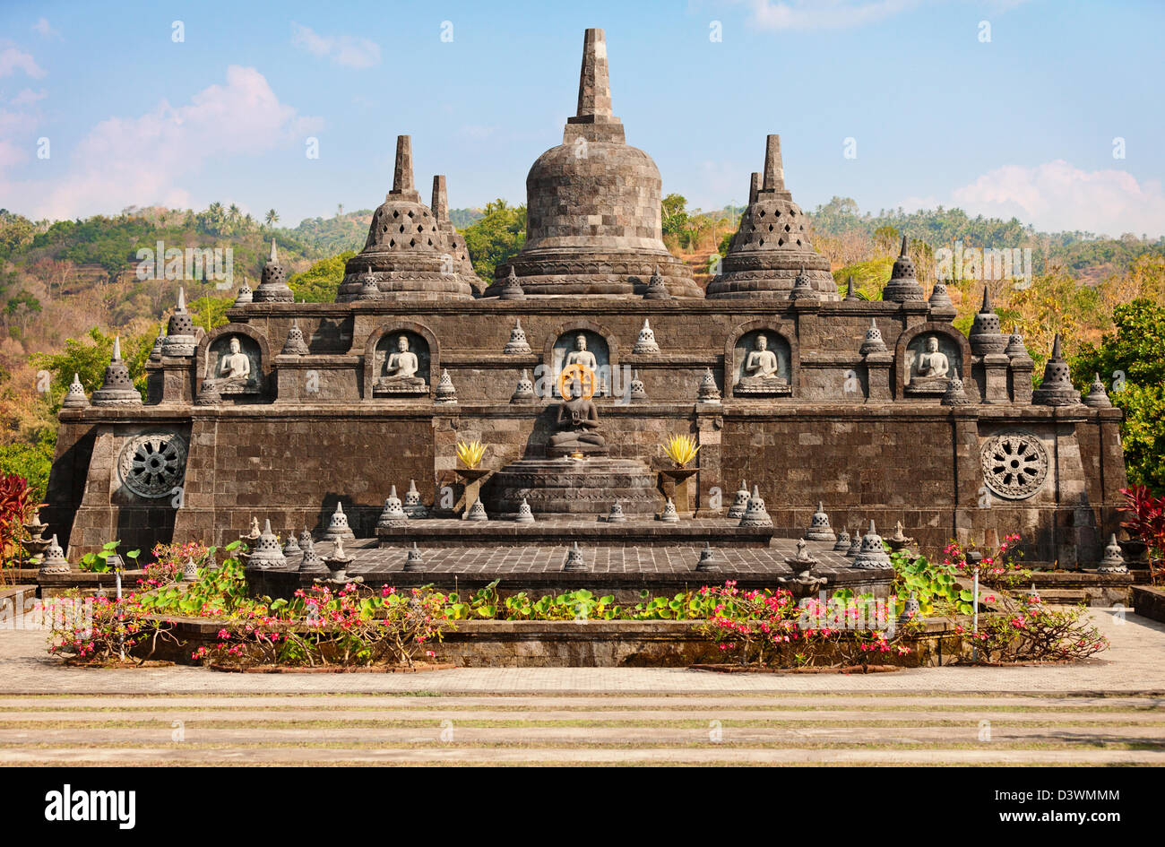 Buddhist temple of Banjar, North Bali, Indonesia Stock Photo
