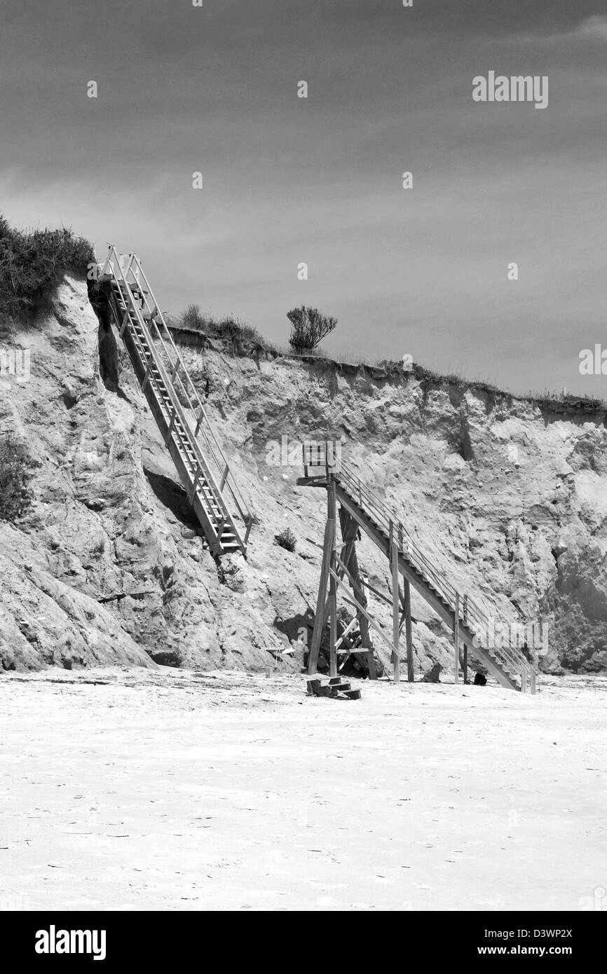 Beach stairs Black and White Stock Photos & Images Alamy