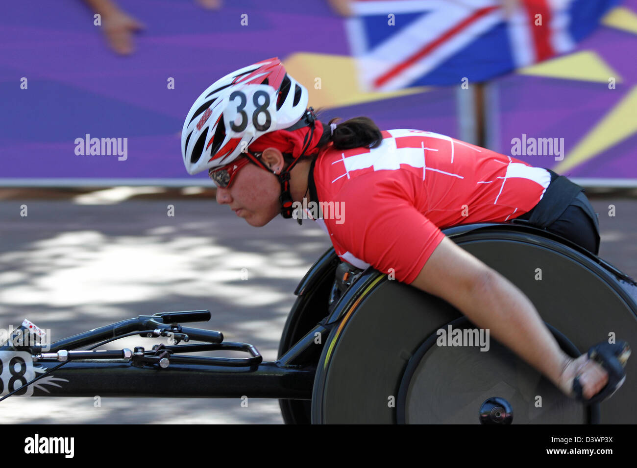 Patricia Keller of Switzerland (SUI) in the womens T54 wheelchair