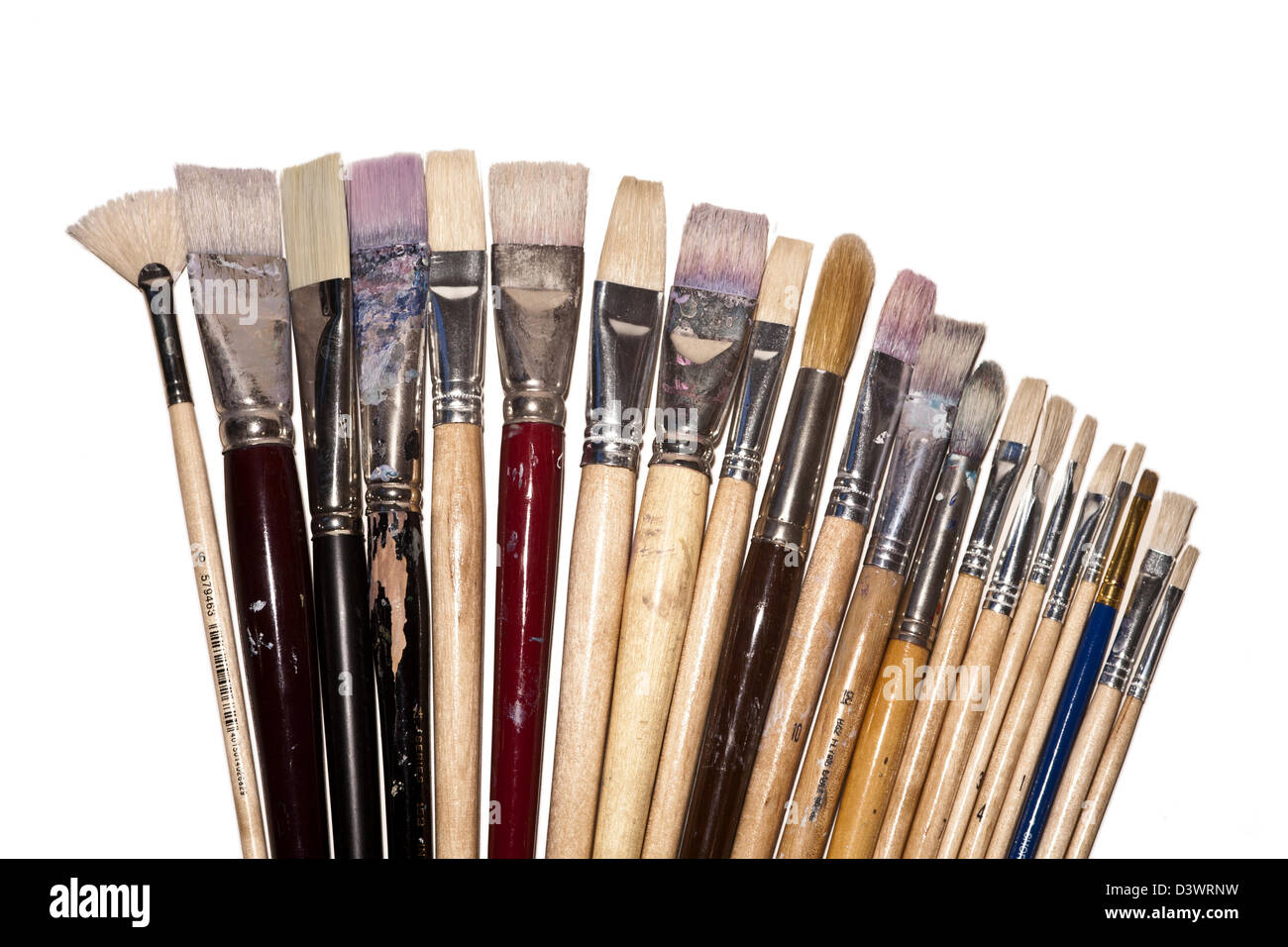 Selection of brushes for oil or acryl art painting Stock Photo Alamy