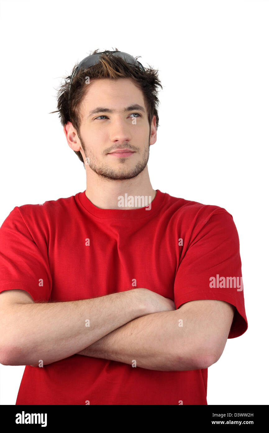 man with arms crossed Stock Photo Alamy