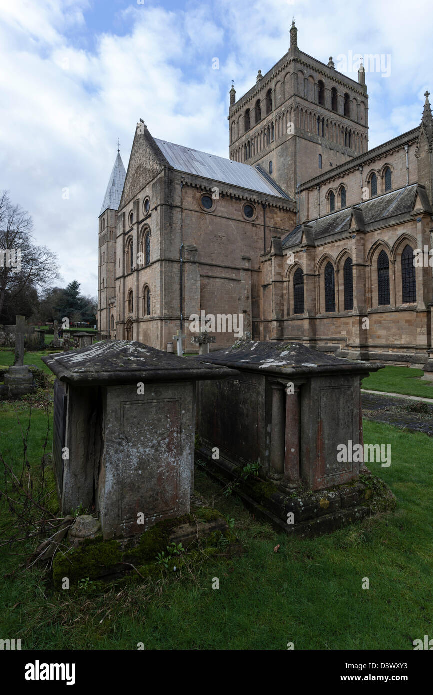 Southwell Minster side view Stock Photo