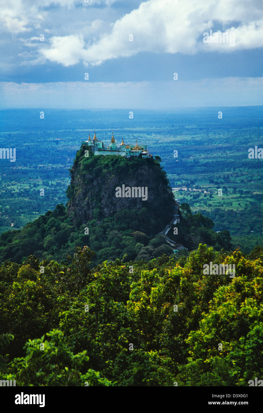 Mt. Popa framed by forest, Bagan, Myanmar Stock Photo - Alamy