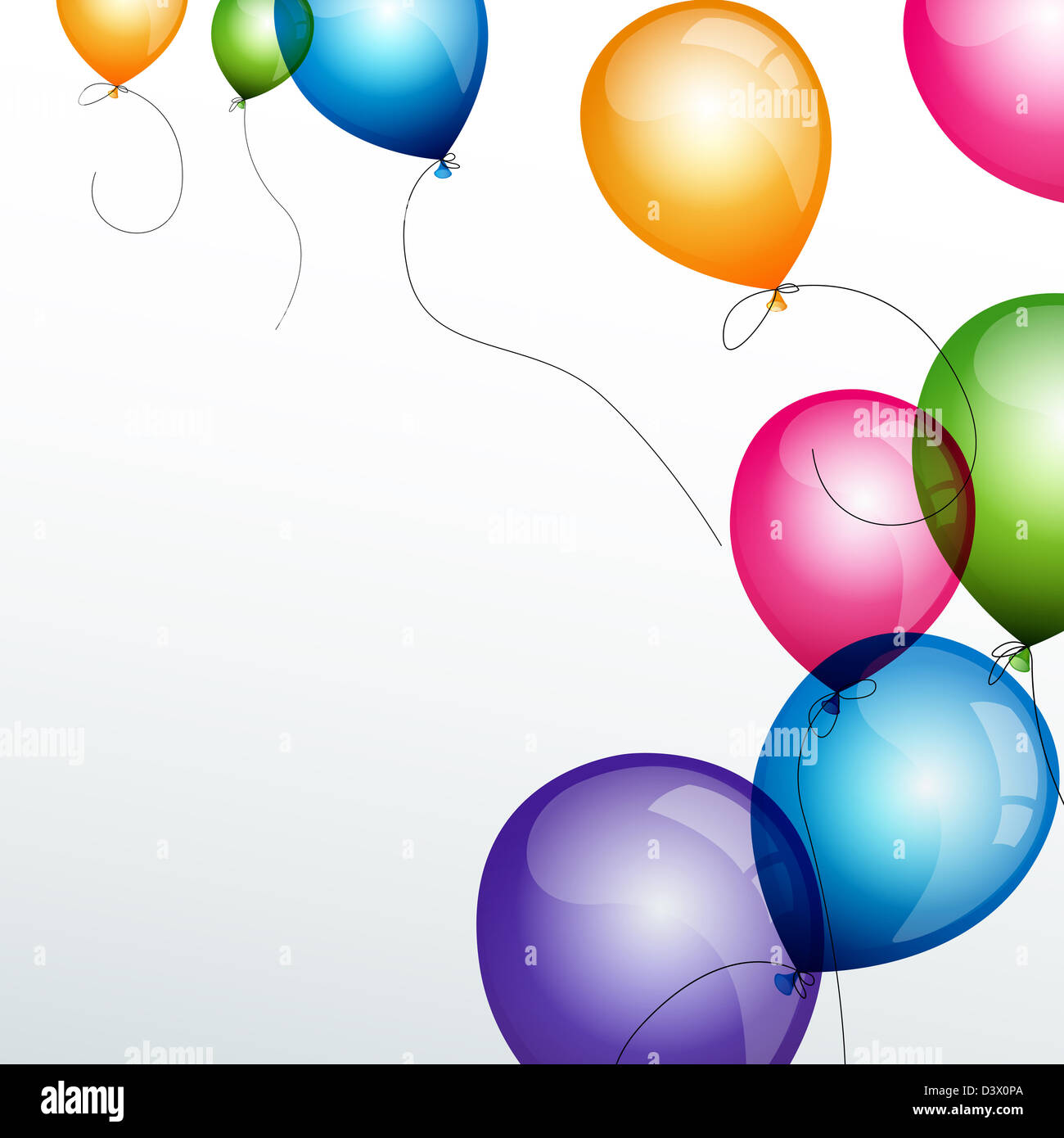 Vector illustration of colorful balloons Stock Photo - Alamy