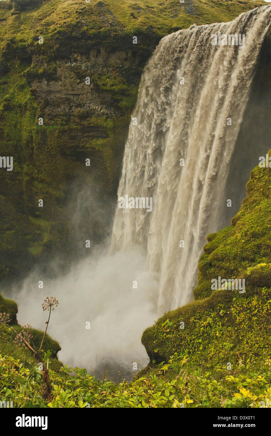 Beautiful Skógafoss waterfall, southern Iceland Stock Photo - Alamy