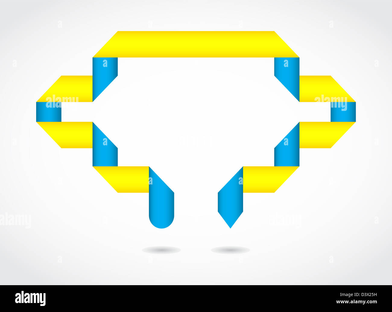 Abstract origami speech bubble vector background Stock Photo - Alamy