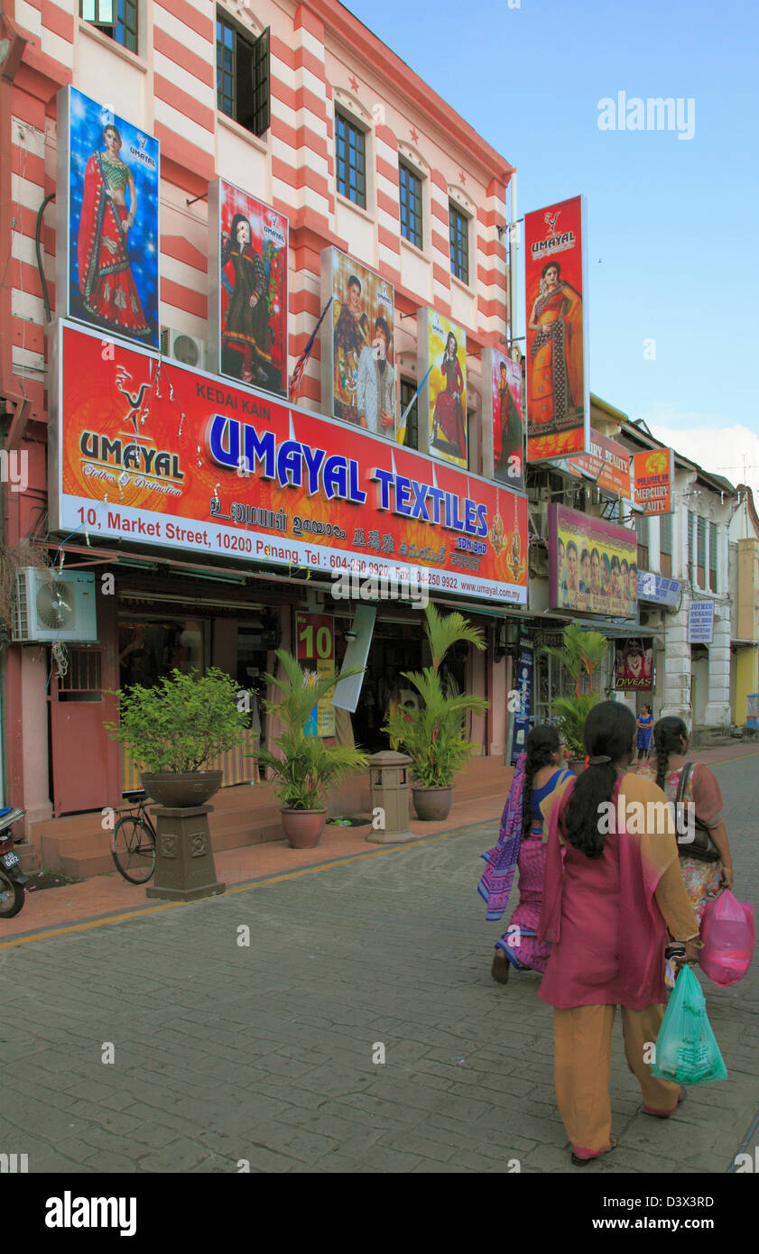 Malaysia, Penang, Georgetown, Little India, street scene, Stock Photo