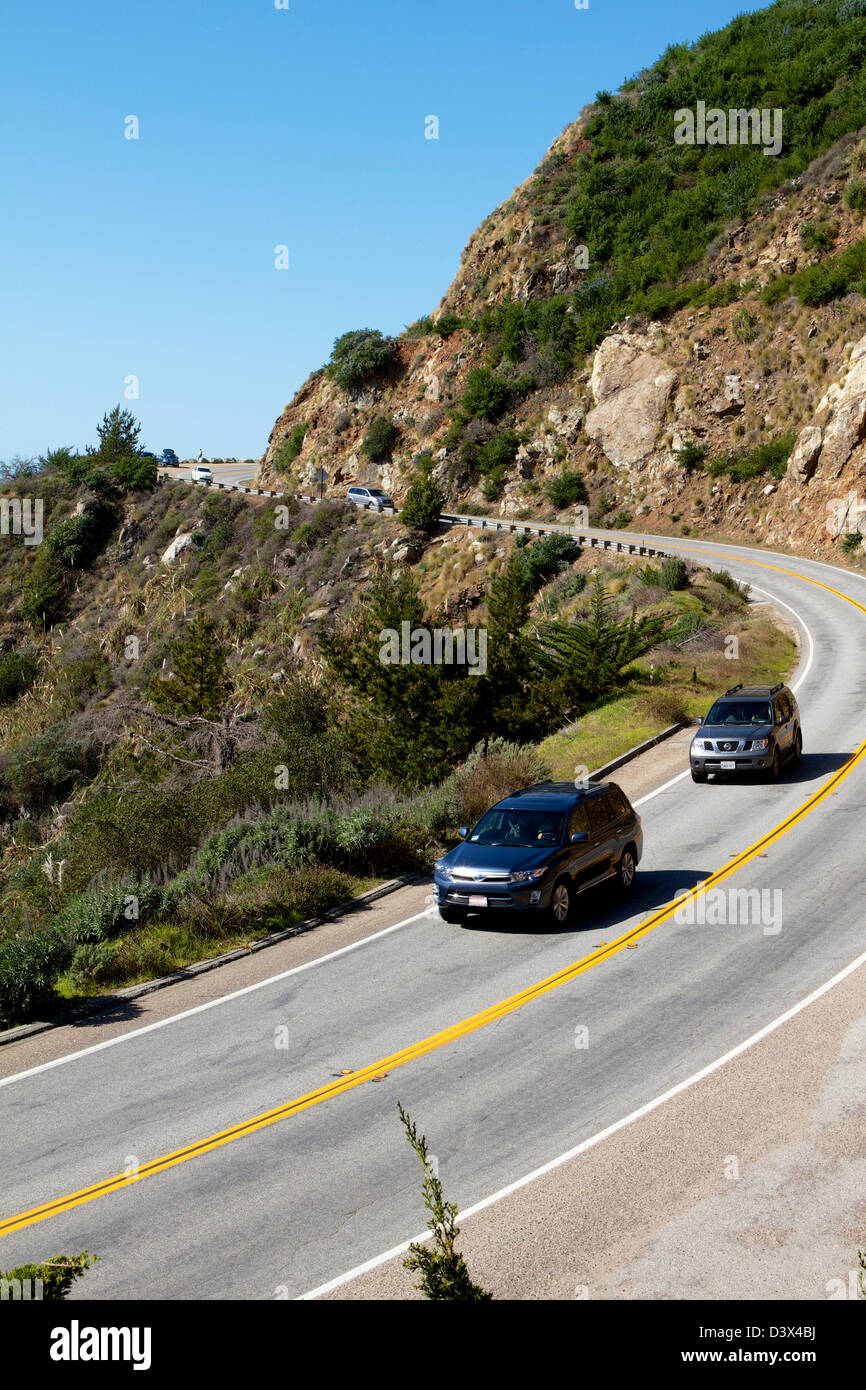 California Highway one (PCH) on the Californian Coast in Big Sur ...