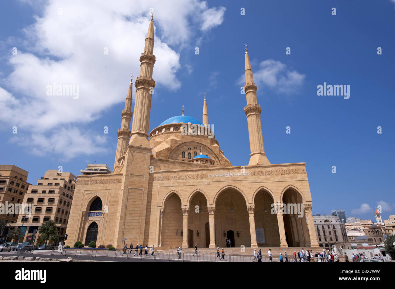 Mohammad al-Amin Mosque in Beruit Lebanon Stock Photo