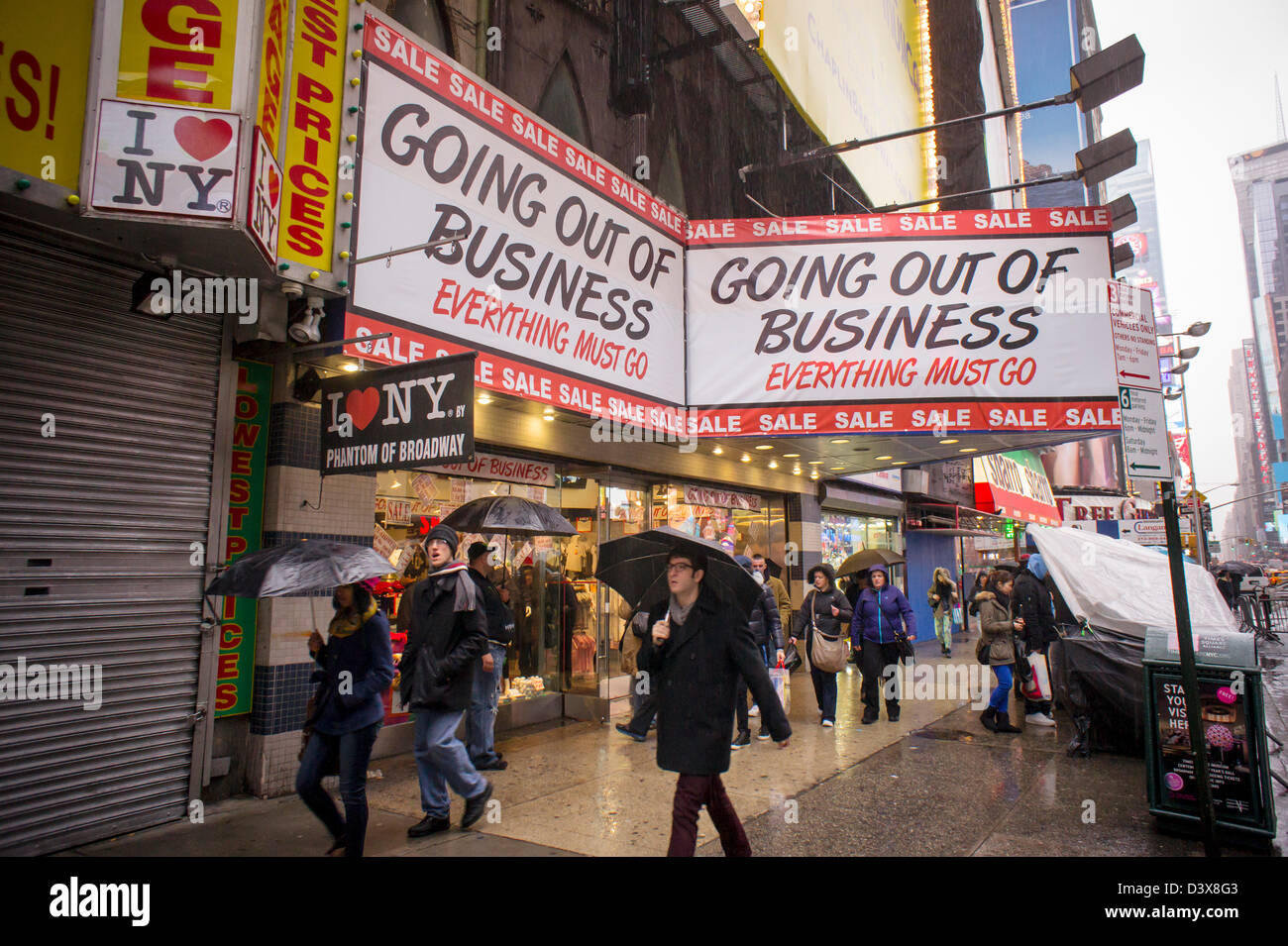An souvenir store on Seventh Avenue in Times Square in New York is soon